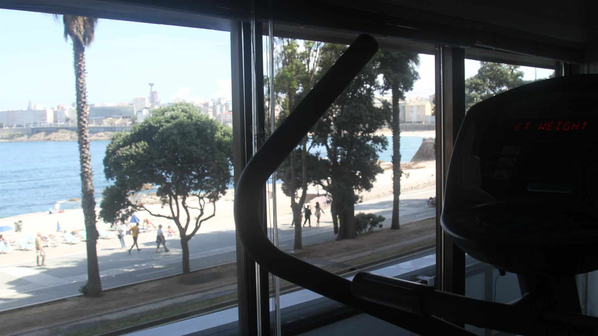 Maquina de entrenamiento. Vistas de playa Riazor